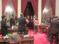 В Сенате штата Калифорния был поднят азербайджанский флаг (ФОТО)