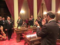 В Сенате штата Калифорния был поднят азербайджанский флаг (ФОТО)