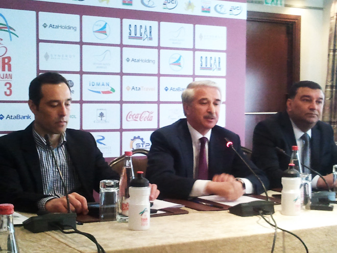 В Баку прошла презентация международного велотура "Tour d'Azerbaidjan 2013" (ФОТО)