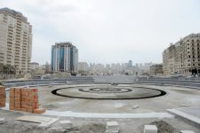 President Ilham Aliyev and his spouse inspects construction work in underground parking, park, garden and fountain complex in Baku (PHOTO)