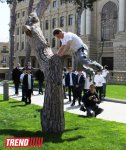 Знаменитый паркурист из Великобритании Райан Дойл дал мастер-класс в Баку (фотосессия)