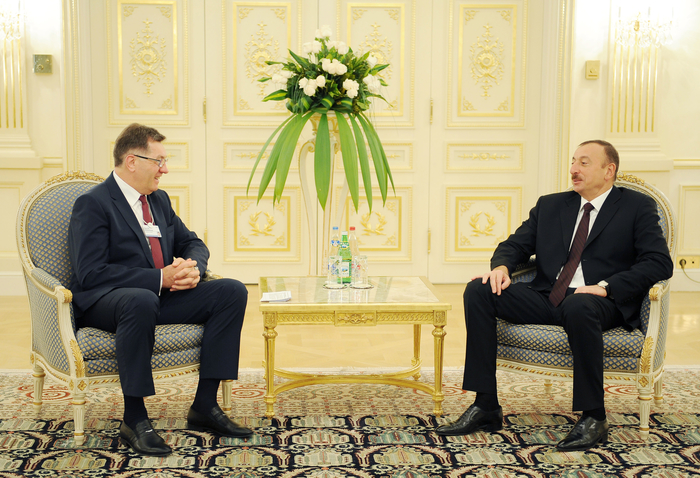 Президент Азербайджана принял премьера Литвы