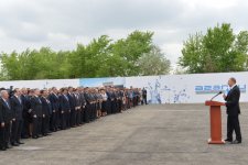 Azerbaijani President attends drinking water pipeline inauguration ceremony in Hajigabul (PHOTO)