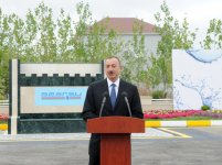 Azerbaijani President attends drinking water pipeline inauguration ceremony in Hajigabul (PHOTO)