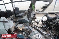 В Баку перевернулся пассажирский автобус, пострадали 11 человек  (ФОТО)