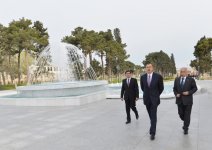 Президент Азербайджана принял участие в открытии парка культуры и отдыха в поселке Баладжары (ФОТО)