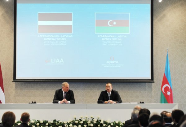 В Баку состоялся азербайджано-латвийский бизнес-форум (ФОТО)