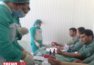 Минюст Азербайджана проводит акцию по сдаче донорской крови (ФОТО)