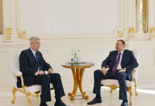 Azerbaijani President receives former Latvian leader