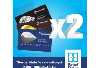 Bank of Baku предлагает двукратные бонусы обладателям кредитных карт