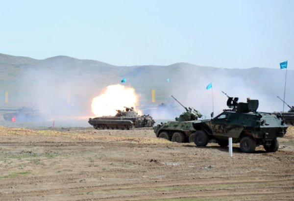 Kyrgyz, Kazakh servicemen hold joint exercises
