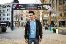 Азербайджанский участник "Евровидения-2013"  Фарид Мамедов в Мальмё (фотосессия)