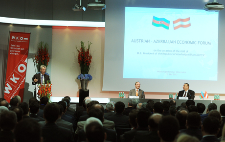 Presidents of Azerbaijan, Austria attend business forum in Vienna (PHOTO)