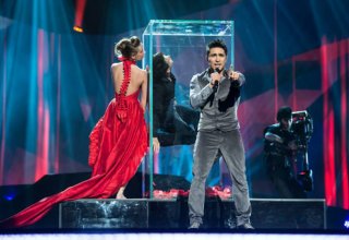 Azərbaycanın "Eurovision 2013" təmsilçisi Fərid Məmmədov uğurla çıxış edib (VİDEO)