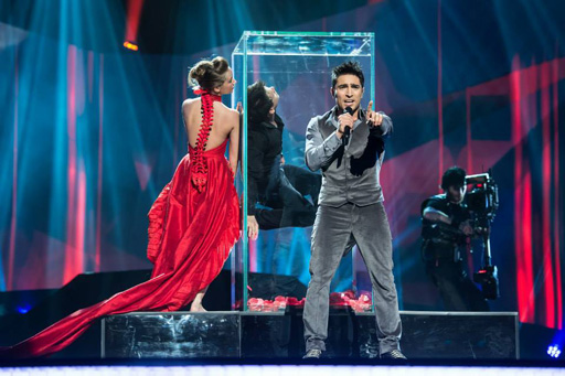 Azərbaycanın "Eurovision 2013" təmsilçisi Fərid Məmmədov uğurla çıxış edib (VİDEO)