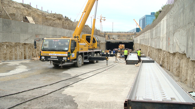 Ведется подготовка к строительству подземного тоннеля под одним из проспектов столицы Азербайджана (ФОТО)