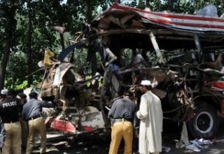 Pakistan school bus gas blast kills 17 children