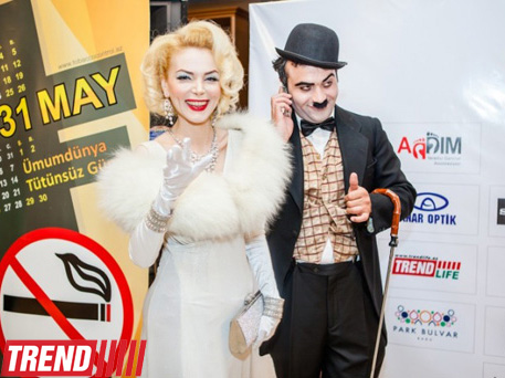 Мерлин Монро и Чарли Чаплин на азербайджанском фестивале "No Smoking!"  (фотосессия)