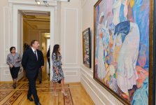 Президент Азербайджана и его супруга приняли участие в открытии нового корпуса Национального музея искусств (ФОТО)