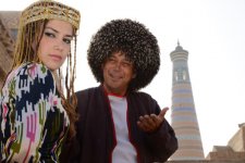 Азербайджанская актриса в узбекском национальном платье - проект в Ташкенте  (фотосессия)