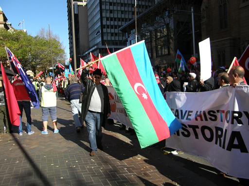 Avstraliyada qondarma "erməni soyqırımı"nın tanınmasına qarşı aksiya keçirilib (FOTO)