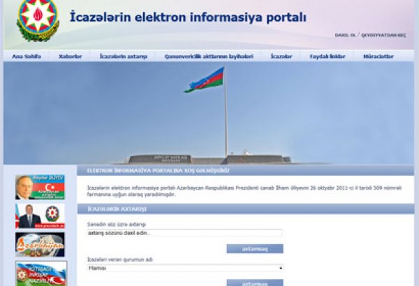 www.icazeler.gov.az portalının xidmətlərindən 290 mindən çox istifadəçi yararlanıb