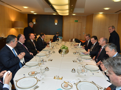 Состоялся совместный ланч Президента Азербайджана Ильхама Алиева и председателя Еврокомиссии Жозе Мануэла Баррозу