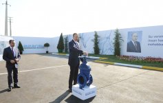 Azerbaijani President attends ceremony to start drinking water supply to Shirvan (PHOTO)