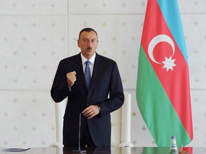 President Aliyev: Azerbaijan will continue building up its military power