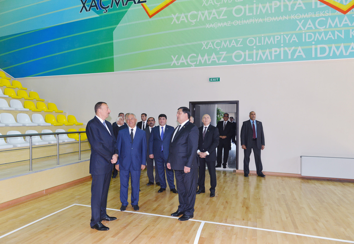 Prezident İlham Əliyev Xaçmaz Olimpiya İdman Kompleksinin açılış mərasimində iştirak edib (FOTO)