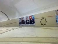"Azadlıq prospekti" stansiyasında ulu öndər Heydər Əliyevin portretləri yerləşdirilib (FOTO)