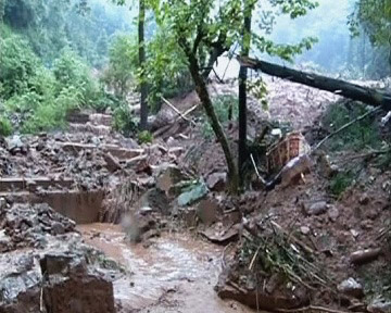 2 dead, 17 missing in landslide-triggered house collapse in China