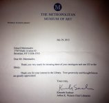 Художник Исмаил Мамедов получил благодарственное письмо от библиотеки музея Metropolitan (фото)