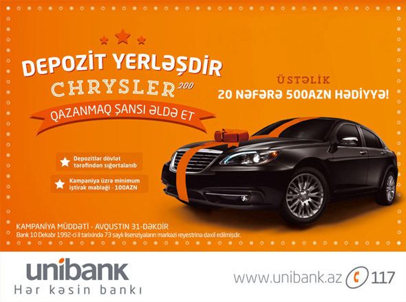 "Unibank" əmanətçilər üçün imkanları genişləndirib