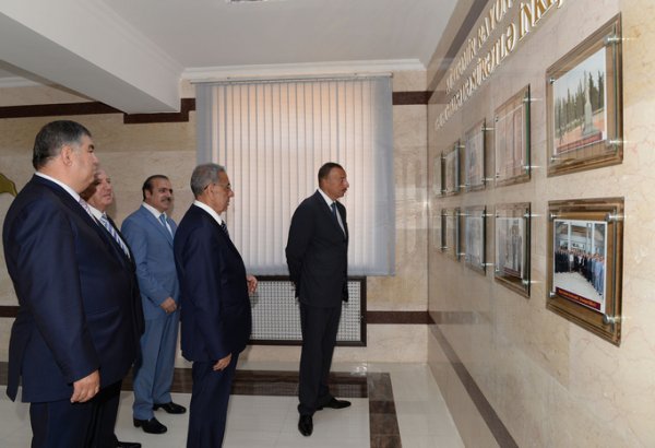 Президент Азербайджана ознакомился с новым зданием  исполнительной власти Кюрдамирского района (ФОТО)