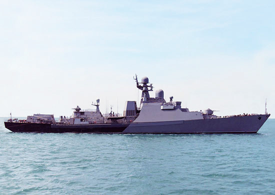Russia’s Caspian Flotilla warships enter Baku port
