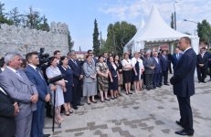 Президент Азербайджана принял участие в церемонии подачи питьевой воды в Исмаиллы (ФОТО)