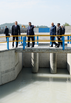 İlham Əliyev İsmayıllıda Su Elektrik Stansiyasının açılışında iştirak edib (FOTO)