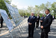 President Ilham Aliyev opens newly remodeled Ashaghi Kungut-Aydinbulag highway in Shaki (PHOTO)