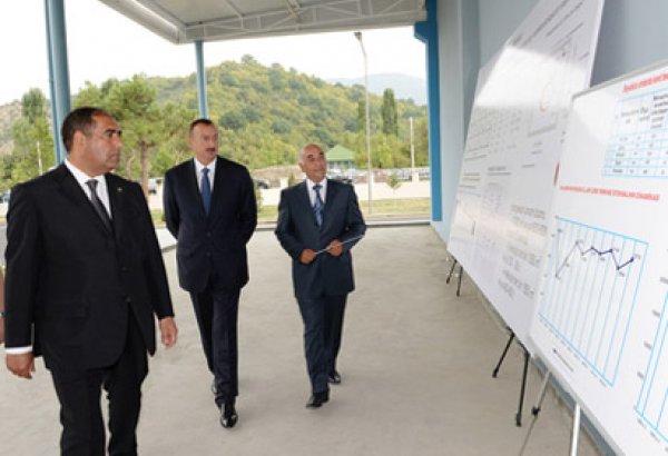 Azerbaijani President inaugurates freezing warehouse complex in Balaken District (PHOTO)