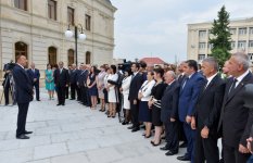 Azerbaijani President Ilham Aliyev attends opening of Balaken regional Culture Centre (PHOTO)