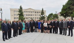 Azerbaijani President Ilham Aliyev attends opening of Balaken regional Culture Centre (PHOTO)