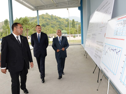 Azerbaijani President inaugurates freezing warehouse complex in Balaken District (PHOTO)
