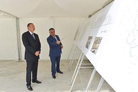 Президент Азербайджана ознакомился с ходом строительства в здании Центра Гейдара Алиева в Загатале (ФОТО)