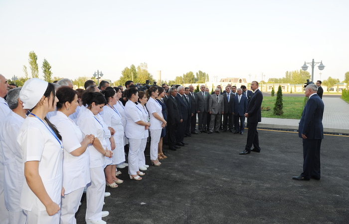 Президент Азербайджана принял участие в открытии Агджабединской центральной районной больницы (ФОТО)