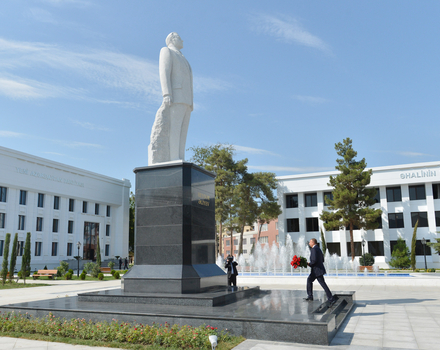 Azerbaijani President visits Sabirabad District (PHOTO)