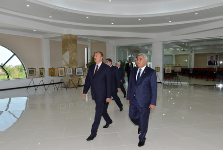 Azerbaijani President attends opening of Heydar Aliyev Center in Sabirabad District (PHOTO)