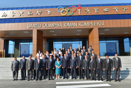 Azerbaijani President attends opening of Saatli Olympic Sports Complex (PHOTO)