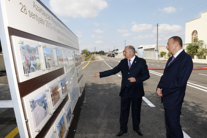 Президент Ильхам Алиев принял участие в открытии дороги в Джалилабадском районе (ФОТО)