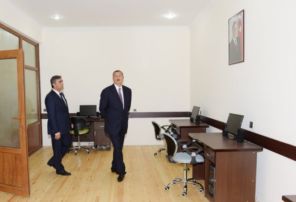 Ильхам Алиев принял участие в открытии нового здания Ярдымлинской районной организации партии «Ени Азербайджан» (ФОТО)